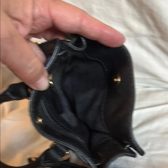 Michael Kors Black and Gold Mini Crossbody - Picture 7 of 7